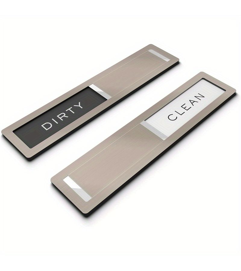 Silvery Stainless Steel 304 Dishwasher Magnet Clean Dirty Sign With Acrylic PMMA Face And Extra Adhesive Tape Kitchen Organizer Storage Decor Accessory Cover Decorative Modern Kitchen Decor Durable Kitchenware - Image 5