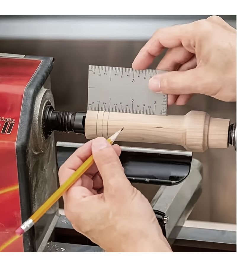 3 Inch Precision Right Angle Ruler Mini Pocket Dual Scale Tool 1pc - Image 5