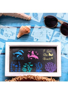 Marspark 60 Pieces Stencil for Painting Reusable Stencils Wall Stencil DIY Craft Template Paint Stencils for Painting on Wood Wall Home Decor (Ocean)  - Image 5