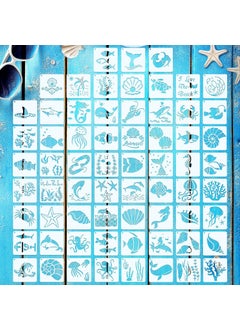 Marspark 60 Pieces Stencil for Painting Reusable Stencils Wall Stencil DIY Craft Template Paint Stencils for Painting on Wood Wall Home Decor (Ocean)  - Image 1