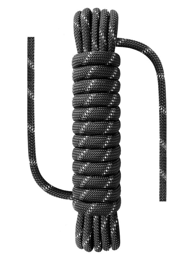NorthPada Marine Rope, Nylon, 1/2 in x 16 ft, 18 kN, Reflective Black, Waterproof, Floating, for Boating, Marine, Mooring, Kayak, Canoe, Paddleboard - Image 1