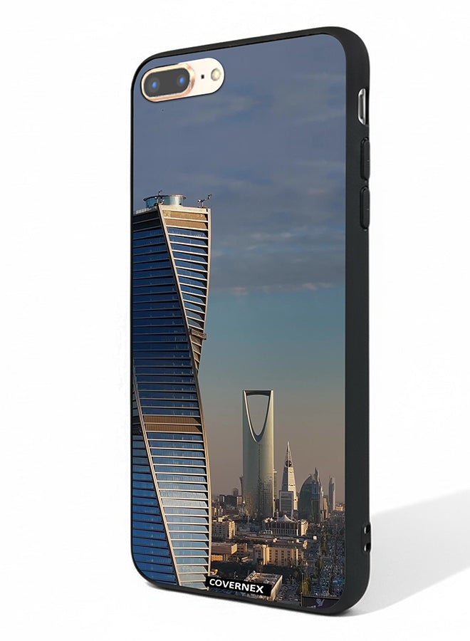 Covernex Apple iPhone 7 Plus Protective Case Cover Printed Featuring Modern Riyadh Skyline - Image 1