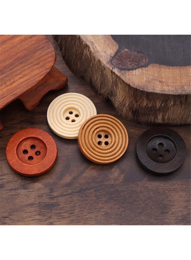 WDFCSIX 10Pcs DIY Wooden Buttons - Perfect Sewing Accessories for Child Clothing and Handmade Crafts - Image 5