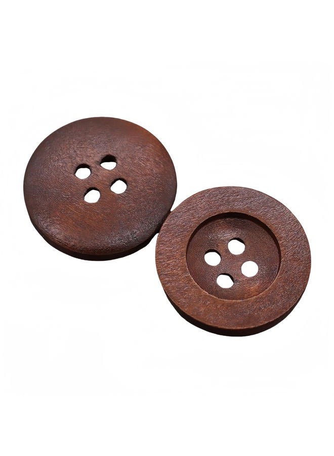 WDFCSIX 10Pcs DIY Wooden Buttons - Perfect Sewing Accessories for Child Clothing and Handmade Crafts - Image 1