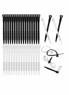 Generic Silicone Cable Ties Reusable 4.5 Inch zip ties Cord Organizer Zip Ties Cable Management Rubber Cable Organizer Tie for Wire, Food Bags, Headphone, Home Office Supplies (100 Pcs)  - Image 1