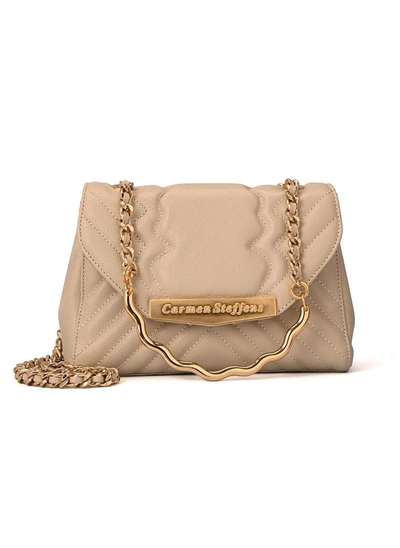 Carmen Steffens Quilted Bag Chain Off-White