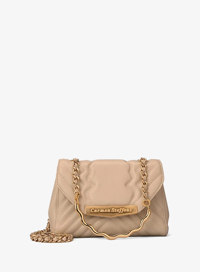 Carmen Steffens Quilted Bag Chain Off-White