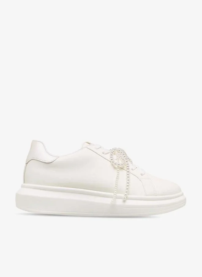 Women Pearl Embellished Sneakers