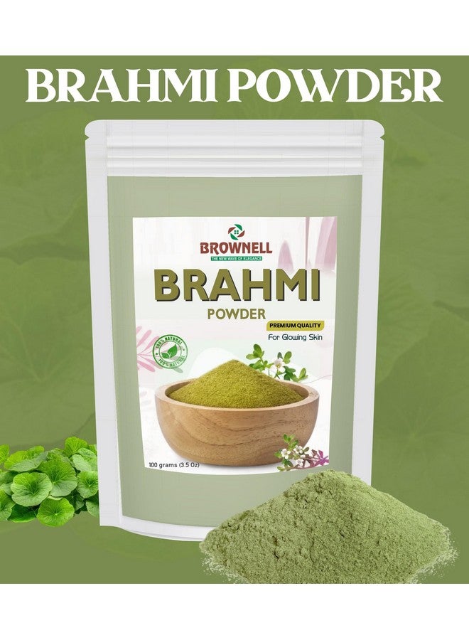 Brownell Brahmi Powder for Hair Growth & Glowing Skin | 100% Pure & Natural Herbal Powder Ayurvedic Face Pack for Acne skin Brightening & Hair Mask for Dandruff Hair Fall Control - 100g - Image 3