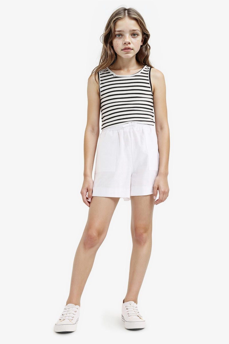 ديفاكتو تانك توب بناتي كروب بدون كم برقبة مستديرة - Image 2