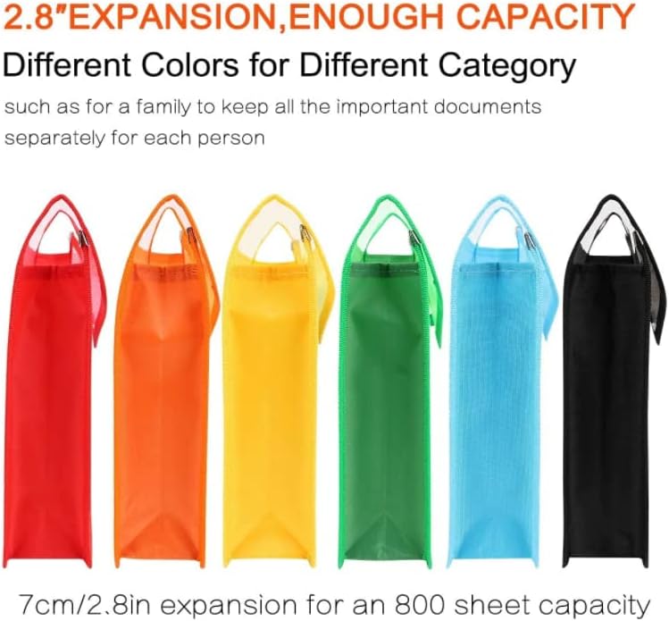 No brands A4 Plastic Wallets, 5 Pcs Popper Wallet Plastic Document Folder Premium Pockets Files Envelope for School Office Home, with Snap Closure,Large Capacity - Image 2