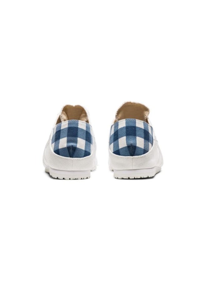 Onitsuka Tiger MEXICO 66 Slip-On Canvas Casual Sneakers Colorblock White/Checkered Blue - Lace-Free Flat Round Toe Lifestyle Shoes for Men and Women, Ages 10+ - Image 5