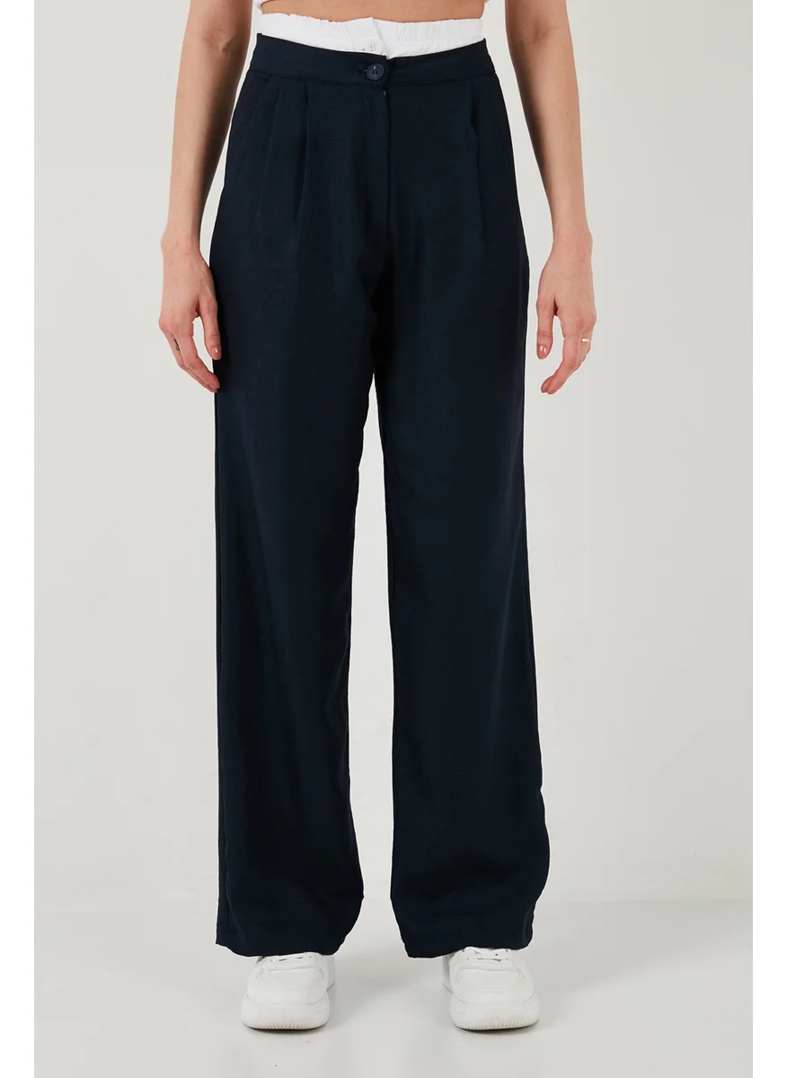 Lela Lela Relaxed Fit High Waist Wide Leg Pants Women's Trousers 673P1012