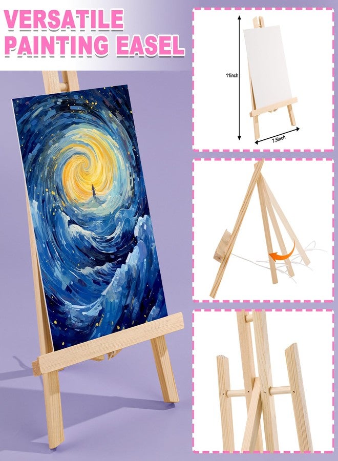 ESRICH 78PCS Acrylic Paint Set with Wood Easel, Paint Brushes, Canvases, Art Painting Supplies Kit for Kids, Students, Artists and Beginners - Image 5