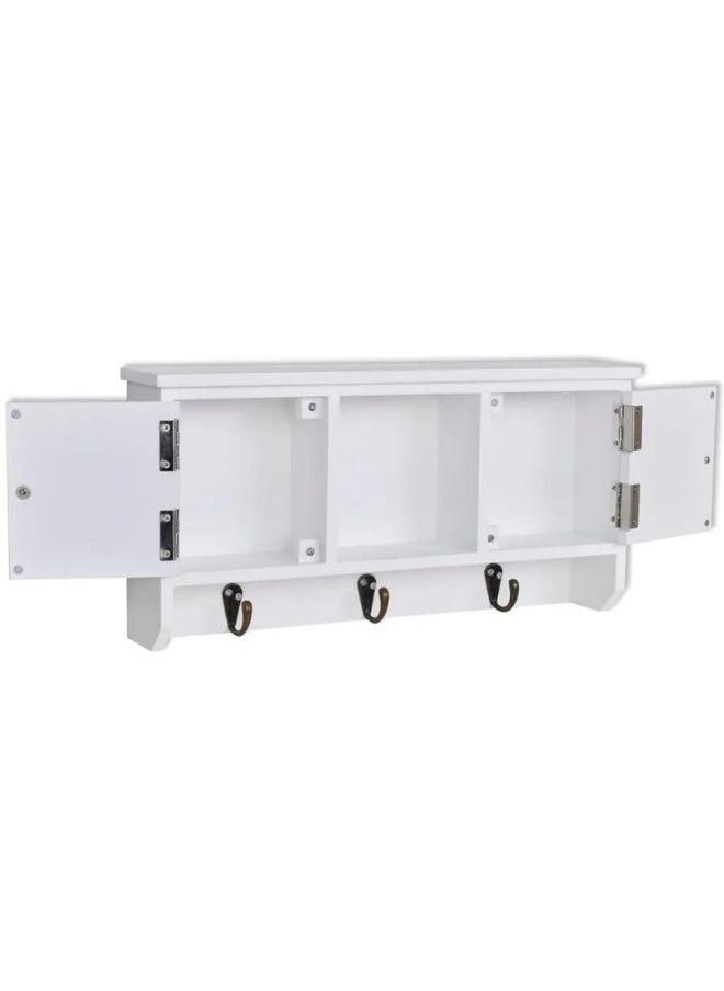 vidaxl - vidaXL Wall Cabinet for Keys and Jewelery with Doors and Hooks - Image 1