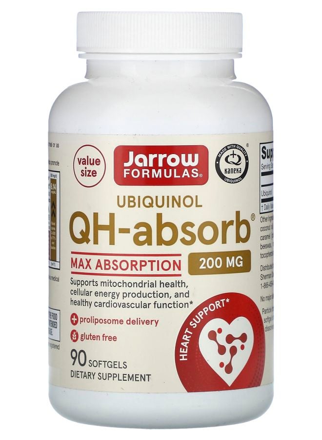 jarrow formulas Ubiquinol QH-Absorb Max Absorption 200 mg 90 Softgels