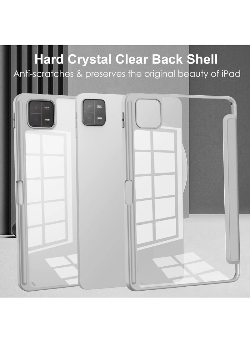 Rock Pow Case for Xiaomi Pad 6/Pad 6 Pro 11 inch Auto Wake & Sleep Slim Trifold Stand Case Cover with Pencil Holder Clear Trasparent Back Shell Csae for Xiaomi Pad 6 11inch/Xiaomi Pad 6 Pro 11inch - Image 5