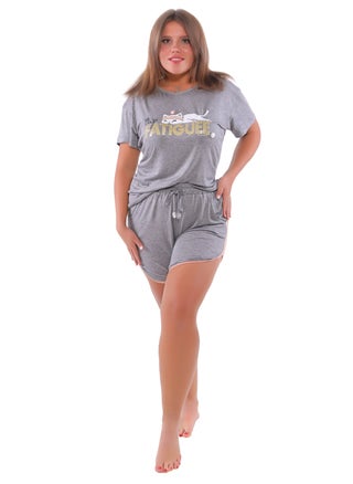 Summer womeWomen's summer hot shorts pajamas 3 pieces with short and distinctive shorts and flow pants that give you comfort and distinctive look.n's pajama set of 3 pieces with short and distinctive shorts and wide pants that give you comfort all day long, in addition to a sweater with a round necktie for easy changing. - pzsku/Z4D3531EAC8F3669AE851Z/45/_/1716274145/08f4401a-b273-4c35-97fe-78218c23c45e