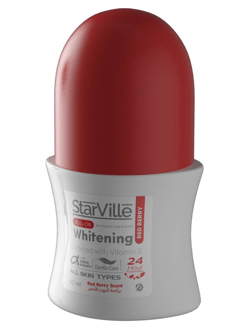 ستارفيل رول اون للتفتيح و القضاء للعرق برائحة التوت الاحمر  60 مل - Image 2