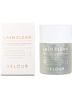 Velour Lashes Velour Lash Clean - Oil Free Liquid Makeup Remover for Eyes, False Lashes, & Face - Gentle Lash Cleanser & Eye Makeup Remover - Vegan Lash Extension Cleanser - No Parabens or Fragrance (50 ml) 