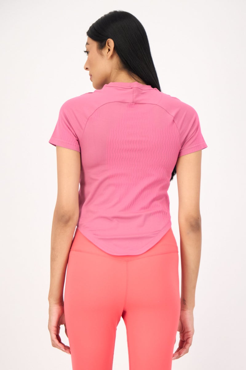 Nike Women Sportswear Fit Training Top, Dark Pink  - Image 3