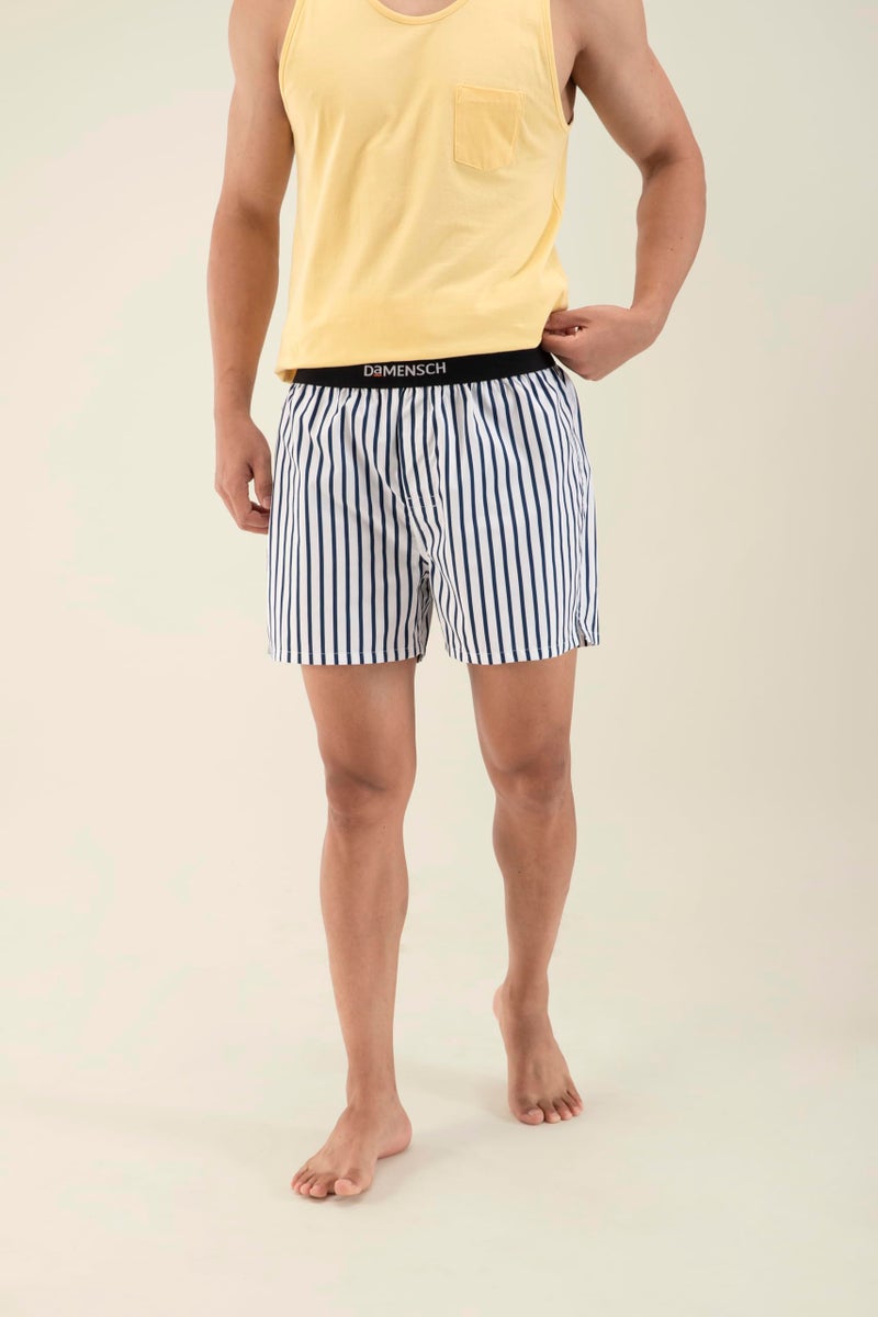 DAMENSCH Solid Breeeze Inner Boxers for Men, Ultra-Light Boxers, 100% Cotton Shorts Pant, Breathable Woven Inner Cotton Shorts for Men-Costa White-S - Image 4