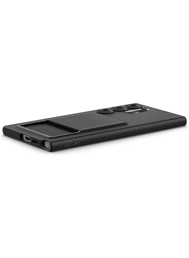 Spigen Liquid Slot for Samsung Galaxy S24 Ultra Case Cover Card Holder - Matte Black - Image 3