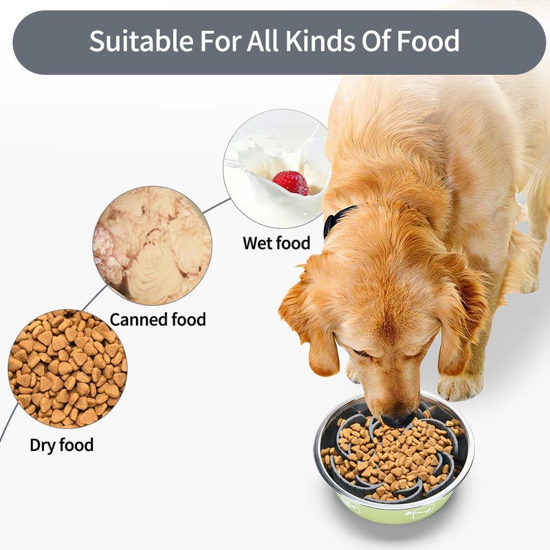 XIAOZHIHUI Slow Feeder Dog Bowls Insert,Third Generation upgradedSuper Firm Eating Bowlï¼ˆCuttableï¼‰ for Large Breed and Medium Small Size Compatible with Regular Elevated Metal Glass Dog Bowl (Gray) - Image 4