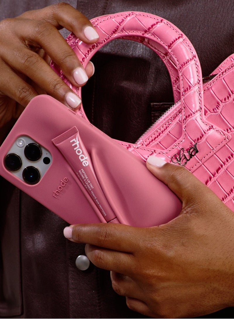 Rhode iPhone 15 Pro Phone Case with Lip Gloss ,Silicone Shockproof and Scratch-Resistant Protective Case,Phone Rhode Case with Silicone Lipstick Holder,Applicable to iPhone 15 Pro-(Salty Tan) - Image 4