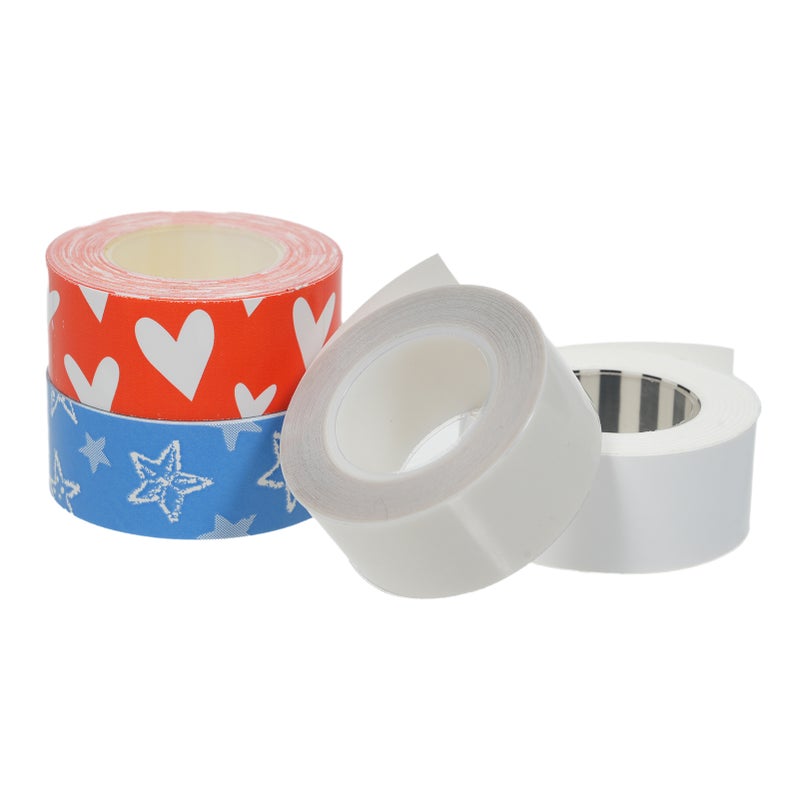 Label Tape 1 Roll Thermal Label Skicker Compatible with  King Jim TEPRA LR5C Labeler Cute Thermal Paper Print Tape 15mm*4m -  Blue Starry Sky Pattern - Image 2