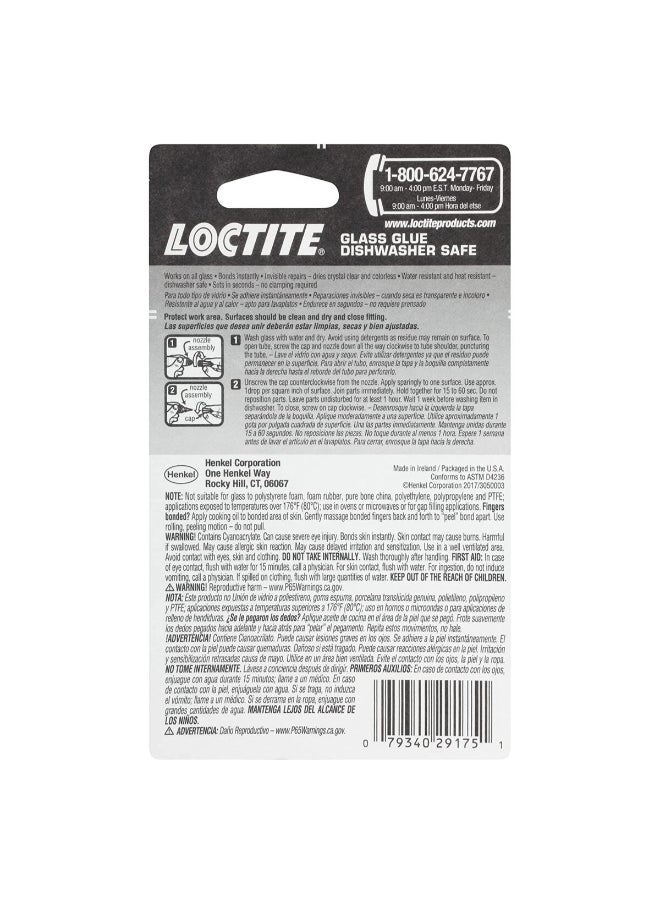 Loctite Water and Heat Resistant Instant Glass Glue Clear 2 g 233841  - Image 2