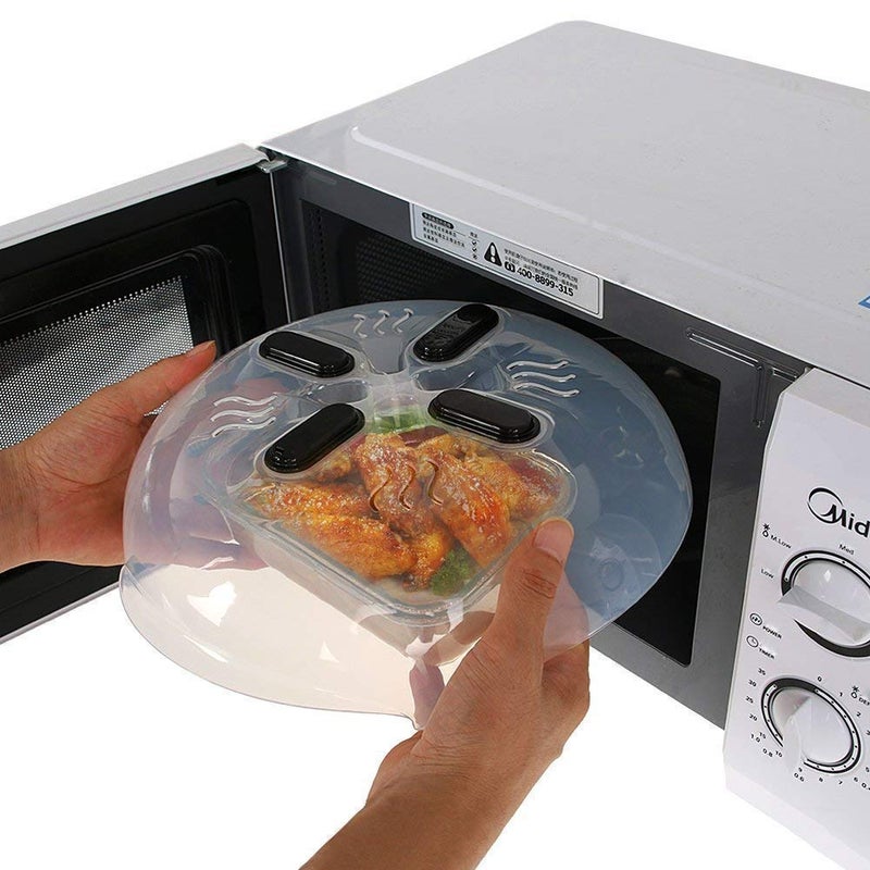 STHITI STHITI Magnet Food Splash Guard Microwave AntiSputtering Lid Heat Resistant Food Protector with Steam Vents Magnetic Splatter Great microwave food coverPack of 1 - Image 3