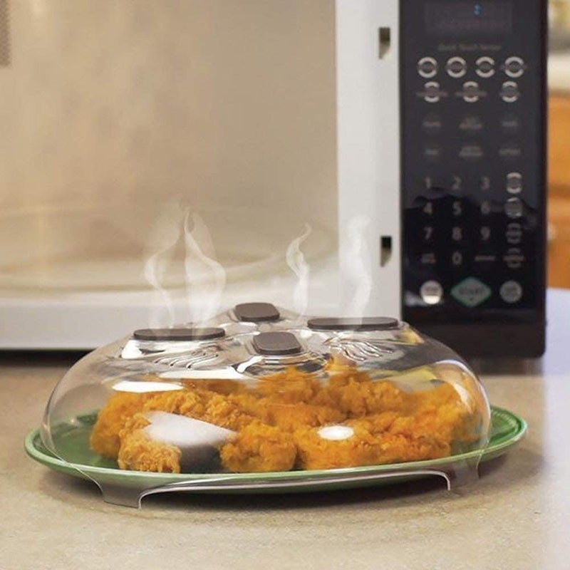 STHITI STHITI Magnet Food Splash Guard Microwave AntiSputtering Lid Heat Resistant Food Protector with Steam Vents Magnetic Splatter Great microwave food coverPack of 1 - Image 2