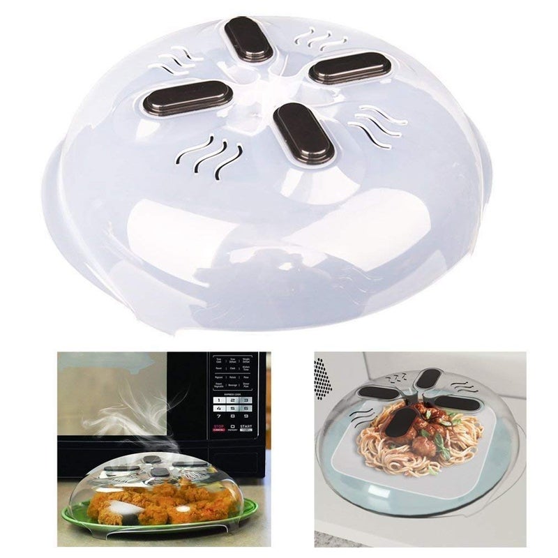 STHITI STHITI Magnet Food Splash Guard Microwave AntiSputtering Lid Heat Resistant Food Protector with Steam Vents Magnetic Splatter Great microwave food coverPack of 1 - Image 1