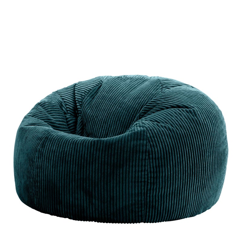 icon Kingston Cord Bean Bag Teal Green Large Adult Bean Bag Chair with Filling Included Comfy Chair Living Room Furniture Bedroom Furniture
