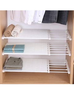 JOMILA Wardrobe Tension Rack and Rod Extendable Adjustable Storage Shelf Separator Cabinet Divider Wardrobe Shoe Wardrobe Organizer DIY Bedroom 24cm Wide Adjustable Length 75-120cm  - Image 1