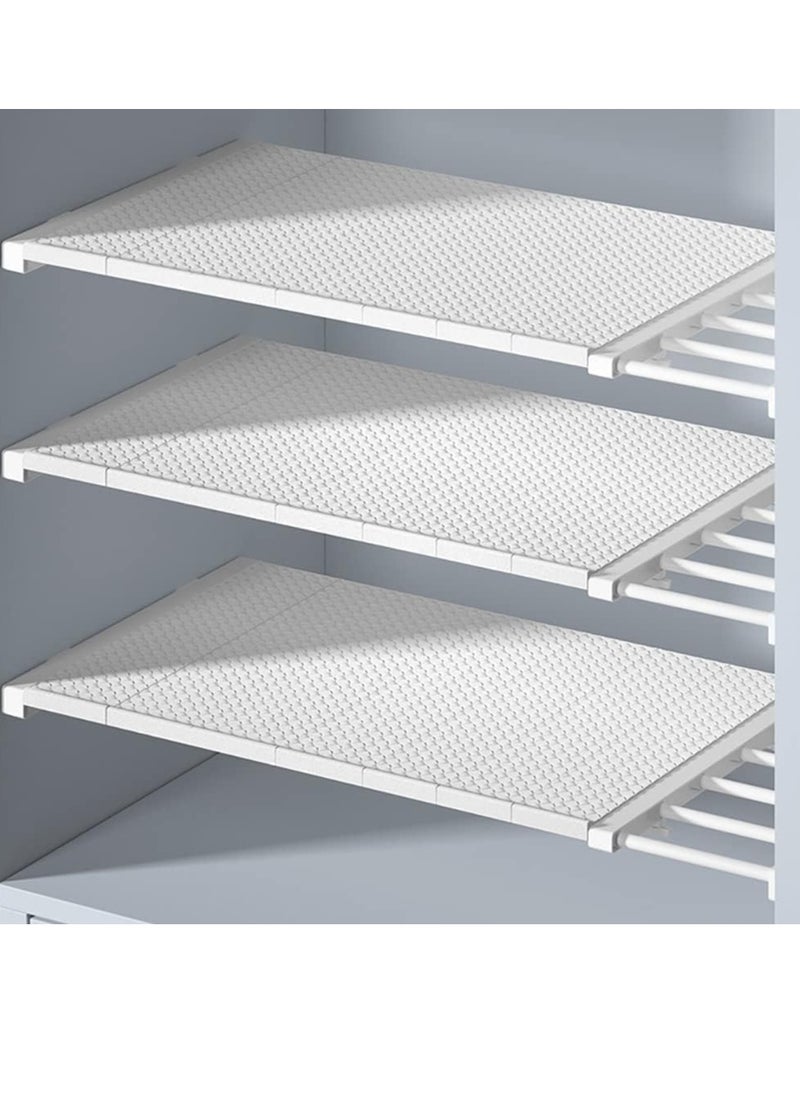 JOMILA Wardrobe Tension Rack and Rod Extendable Adjustable Storage Shelf Separator Cabinet Divider Wardrobe Shoe Wardrobe Organizer DIY Bedroom 24cm Wide Adjustable Length 75-120cm  - Image 2