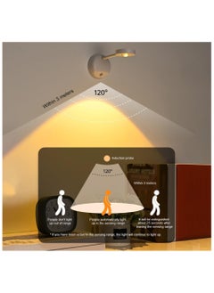 KADRAMA Motion Sensor Light LED Wall Lamp Automatic ON/Off USB Charging 3 Color Temperature Adjustable LED Picture Wall Light Stair Lamp for Home/Hotel Artwork Decor  - Image 2
