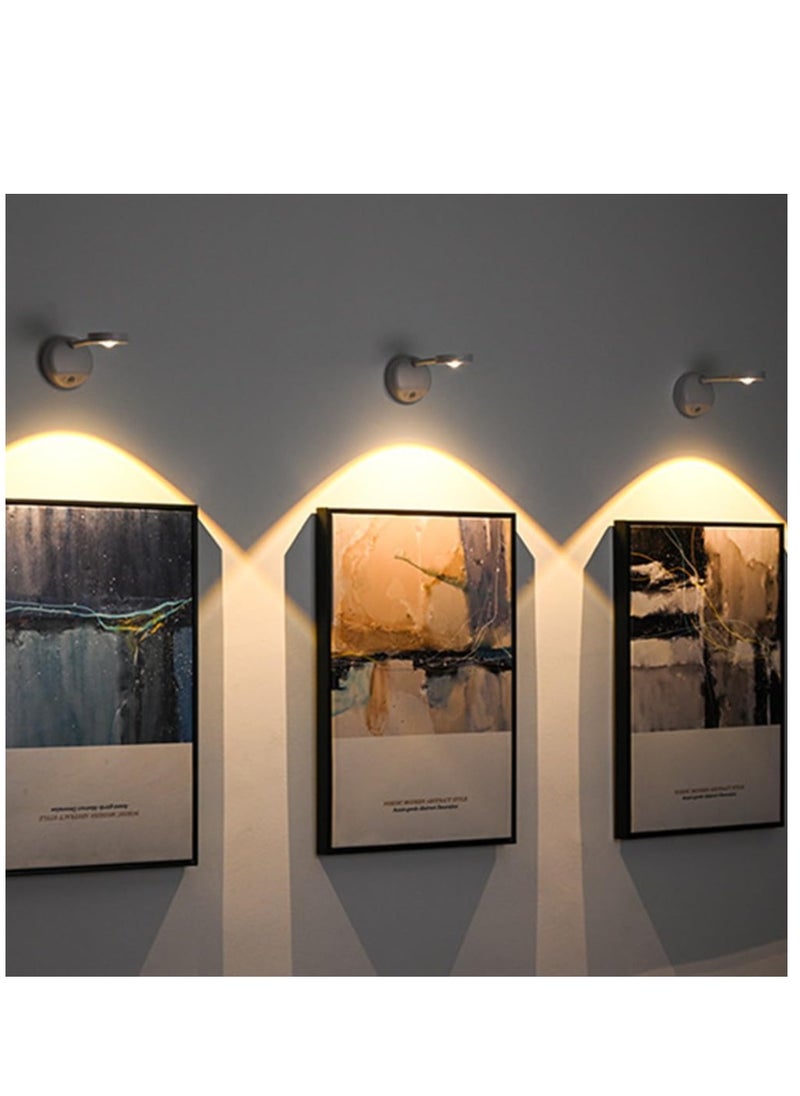 KADRAMA Motion Sensor Light LED Wall Lamp Automatic ON/Off USB Charging 3 Color Temperature Adjustable LED Picture Wall Light Stair Lamp for Home/Hotel Artwork Decor  - Image 3