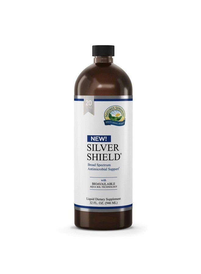 Nature's Sunshine Silver Shield Liquid, 32 Fl Oz | Colloidal Silver Liquid with Aqua Sol Technology Provides Immune Support and Protection - Image 1