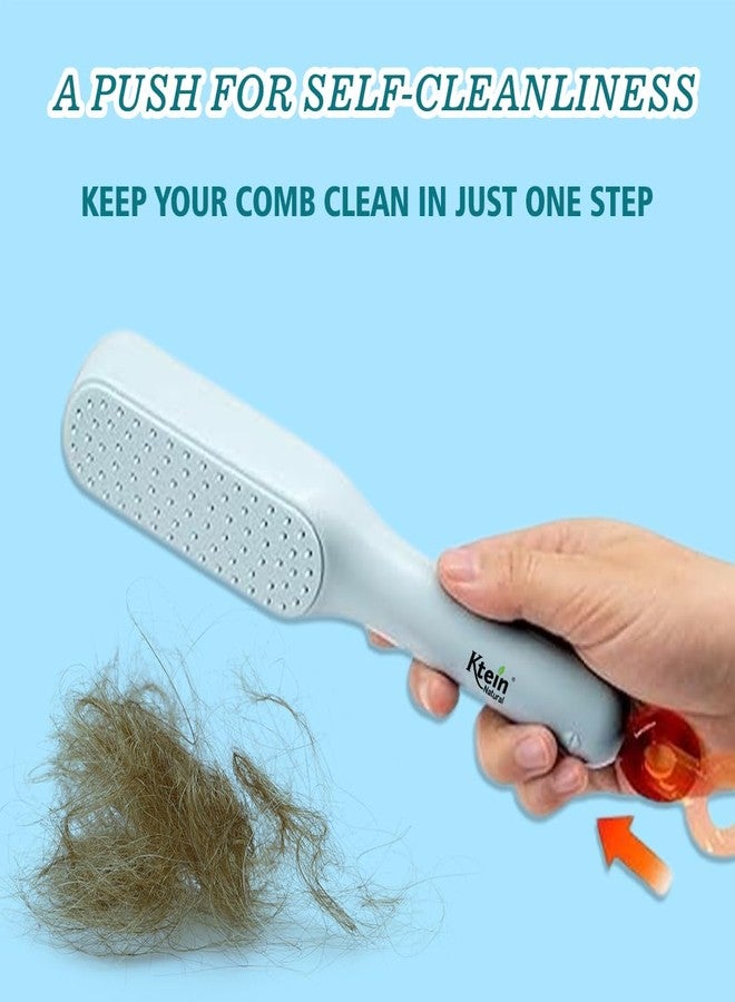 Ktein Self-Cleaning Anti-Static Hair Brush | Massage & Styling Brush with Retractable Rotary Lift Comb for Easy Cleaning - Image 2