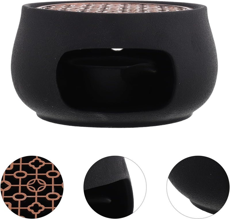 Easy assemble Abaodam Ceramic Teapot Candle Warmer with Alloy Base, Vintage Tea Stove Warmer for Home Use, Round Tea Holder for Coffee and Milk Heating, Zen Black Design Fault optimized construction Stain resistant Daily wear upgraded resistant material Compact trendy practical build Stable local goods source Matte anti slip finish Fast warehouse picking Storage & transit friendly All storage space compatible Flexible usage build Multi usage Fine polished finish Efficiency boosted construction Replaceable parts Consistent steady quality Repeated use resistant selected material In-house warehouse packing Proper storage environment High strength upgraded material Carefully selected solid material Main road full logistics cover Longevity upgraded craftsmanship Budget friendly trendy design Transit & use compatible - Image 3
