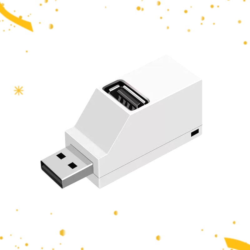 📱 موزع USB صغير محمول بمنفذ USB 2 0 أبيض - Image 1