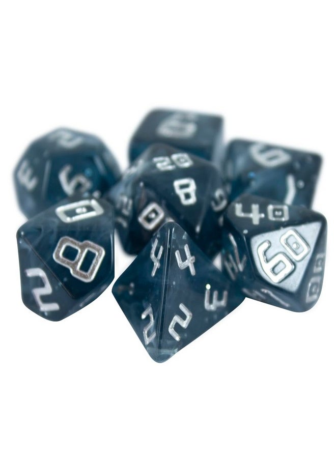 بالادين رول بلايينج - لعبة Starfarer Sci-Fi Rpg Dice - 'Mothership' - رمادي/أزرق مع دوامات بيضاء - Image 1