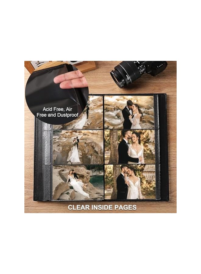 The Bros Photo Album, 300 4x6In Pockets Photos, Leather Cover Extra Large Capacity Family Wedding Anniversary Baby Picture Albums Holds 300 Horizontal and Vertical Photos (Brown) - Image 2