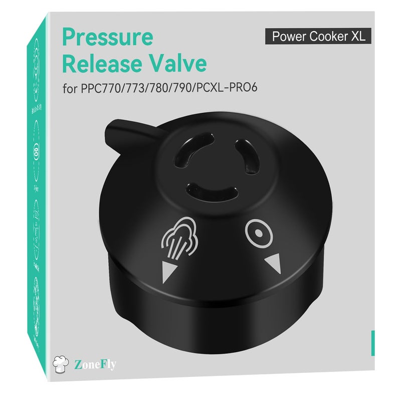 ZoneFly Original Pressure Release Valve Compatible with Power Cooker Pressure Cooker XL Including PPC770, PPC773, PPC780, PPC790, PCXL-PRO6. Emeril Lagasse Pressure 6Qt 8Qt - Image 1