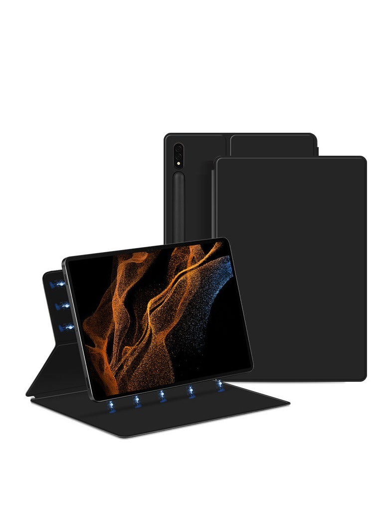 General Compatible with Samsung Galaxy Tab S9/S9 Plus/S9 Ultra Case Thin Smart Magnetic Cover With Pen Slot Leather Shell Sleep Wake-Up  - Image 1