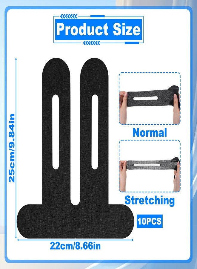 Qianyu 10 Pcs Precut Kinesiology Tape for Knees Knee Tape for Pain Relief Support Elastic Waterproof Sports Tapes Breathable Pre Cut Athletic Tapes for Workout Recovery Sports - Image 2