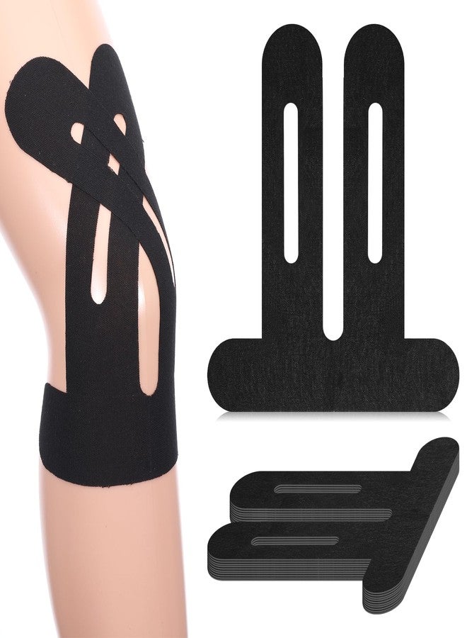 Qianyu 10 Pcs Precut Kinesiology Tape for Knees Knee Tape for Pain Relief Support Elastic Waterproof Sports Tapes Breathable Pre Cut Athletic Tapes for Workout Recovery Sports - Image 1