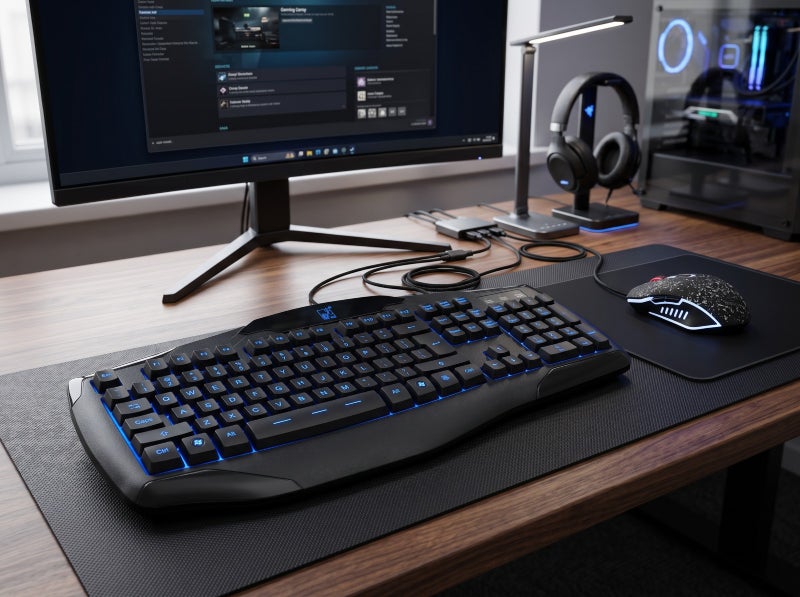 G12 Wired Gaming Keyboard and Mouse Combo with LED Lighting, USB Connectivity, Black, Suitable for Gaming and Everyday Use - Image 2